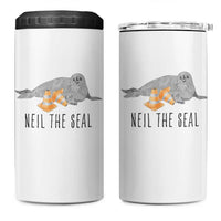 Cute Neil the Seal Traffic Cone Meme 4 in 1 Can Cooler Tumbler Funny Viral Chaotic Southern Elephant Seal