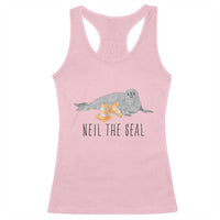 Cute Neil the Seal Traffic Cone Meme Racerback Tank Top Funny Viral Chaotic Southern Elephant Seal
