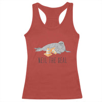 Cute Neil the Seal Traffic Cone Meme Racerback Tank Top Funny Viral Chaotic Southern Elephant Seal