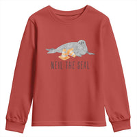 Cute Neil the Seal Traffic Cone Meme Youth Sweatshirt Funny Viral Chaotic Southern Elephant Seal