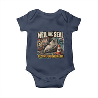Edgy Neil the Seal Become Ungovernable Graffiti Graphic Baby Onesie Sarcastic Rebel Viral Chaotic Elephant Seal Sunglasses Meme