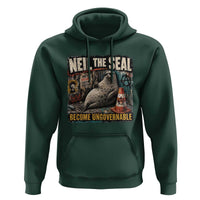 Edgy Neil the Seal Become Ungovernable Graffiti Graphic Hoodie Sarcastic Rebel Viral Chaotic Elephant Seal Sunglasses Meme