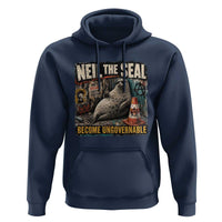 Edgy Neil the Seal Become Ungovernable Graffiti Graphic Hoodie Sarcastic Rebel Viral Chaotic Elephant Seal Sunglasses Meme
