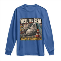 Edgy Neil the Seal Become Ungovernable Graffiti Graphic Long Sleeve Shirt Sarcastic Rebel Viral Chaotic Elephant Seal Sunglasses Meme
