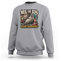Edgy Neil the Seal Become Ungovernable Graffiti Graphic Sweatshirt Sarcastic Rebel Viral Chaotic Elephant Seal Sunglasses Meme