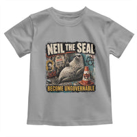 Edgy Neil the Seal Become Ungovernable Graffiti Graphic Toddler T Shirt Sarcastic Rebel Viral Chaotic Elephant Seal Sunglasses Meme