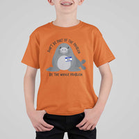 Funny Be The Whole Problem Neil the Seal Meme T Shirt For Kid Cute Sarcastic Elephant Seal with Name Tag