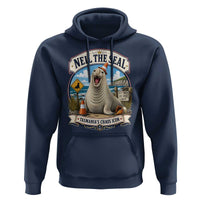 Retro Neil the Seal Tasmanias Chaos Icon Hoodie Funny Roaring Elephant Seal Traffic Cone Meme