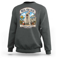 Retro Neil the Seal Tasmanias Chaos Icon Sweatshirt Funny Roaring Elephant Seal Traffic Cone Meme