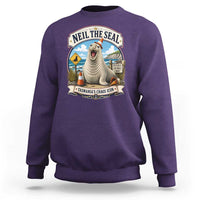 Retro Neil the Seal Tasmanias Chaos Icon Sweatshirt Funny Roaring Elephant Seal Traffic Cone Meme