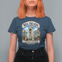 Retro Neil the Seal Tasmanias Chaos Icon T Shirt For Women Funny Roaring Elephant Seal Traffic Cone Meme