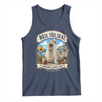 Retro Neil the Seal Tasmanias Chaos Icon Tank Top Funny Roaring Elephant Seal Traffic Cone Meme