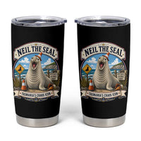 Retro Neil the Seal Tasmanias Chaos Icon Tumbler Cup Funny Roaring Elephant Seal Traffic Cone Meme