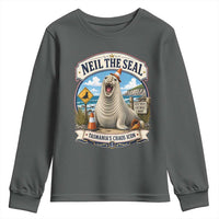 Retro Neil the Seal Tasmanias Chaos Icon Youth Sweatshirt Funny Roaring Elephant Seal Traffic Cone Meme