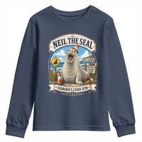 Retro Neil the Seal Tasmanias Chaos Icon Youth Sweatshirt Funny Roaring Elephant Seal Traffic Cone Meme