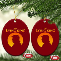 The Lying King Silhouette Sunrise Political Satire Parody Graphic Ceramic Ornament