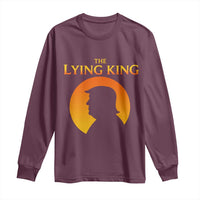 The Lying King Silhouette Sunrise Political Satire Parody Graphic Long Sleeve Shirt