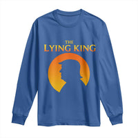 The Lying King Silhouette Sunrise Political Satire Parody Graphic Long Sleeve Shirt