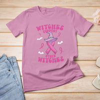 Breast Cancer Witch T Shirt Witches Support Other Witches Halloween Breast Cancer Warriors Witch - Wonder Print Shop