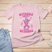 Breast Cancer Witch T Shirt Witches Support Other Witches Halloween Breast Cancer Warriors Witch - Wonder Print Shop