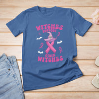 Breast Cancer Witch T Shirt Witches Support Other Witches Halloween Breast Cancer Warriors Witch - Wonder Print Shop