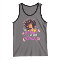 Breast Cancer Awareness Tank Top In October We Wear Pink Black Afro Woman