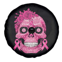 Breast Cancer Sugar Skull Spare Tire Cover Pink Ribbon Support Squad