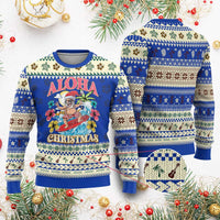Xmas in Hawaii Ugly Christmas Sweater Aloha Mele Kalikimaka Hawaiian Tropical Surfing Santa - Wonder Print Shop