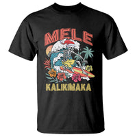Mele Kalikimaka Hawaiian Christmas Tropical Xmas Surfing Skeleton T Shirt - Wonder Print Shop