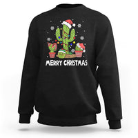 Merry Xmas In Arizona US State Funny Saguaro Cactus Christmas Tree Sweatshirt - Wonder Print Shop