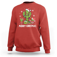 Merry Xmas In Arizona US State Funny Saguaro Cactus Christmas Tree Sweatshirt - Wonder Print Shop