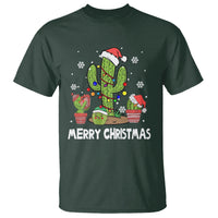 Merry Xmas In Arizona US State Funny Saguaro Cactus Christmas Tree T Shirt - Wonder Print Shop
