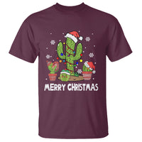 Merry Xmas In Arizona US State Funny Saguaro Cactus Christmas Tree T Shirt - Wonder Print Shop