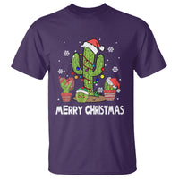 Merry Xmas In Arizona US State Funny Saguaro Cactus Christmas Tree T Shirt - Wonder Print Shop