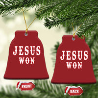 Jesus Won Christmas Ornament Christianity Religion - Wonder Print Shop