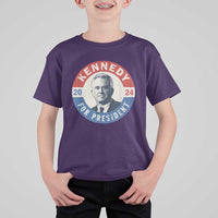 RFK Jr Kennedy 2024 T Shirt For Kid For President Vintage Button - Wonder Print Shop
