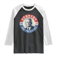 RFK Jr Kennedy 2024 Raglan Shirt For President Vintage Button