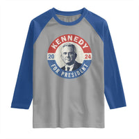 RFK Jr Kennedy 2024 Raglan Shirt For President Vintage Button