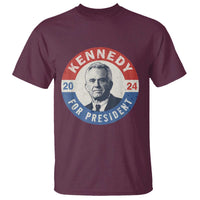 RFK Jr Kennedy 2024 T Shirt For President Vintage Button - Wonder Print Shop
