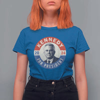 RFK Jr Kennedy 2024 T Shirt For Women For President Vintage Button - Wonder Print Shop