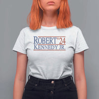 RFK Jr Kennedy 2024 T Shirt For Women Distressed Robert Kennedy Jr. 24 - Wonder Print Shop