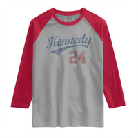 RFK Jr Kennedy 2024 Raglan Shirt Team Kennedy 24 Vintage