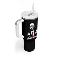 Zohran Mamdani Hope Tumbler With Handle Zoharan Mamdani USA Flag Funny Middle Finger - Wonder Print Shop