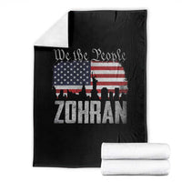 Zohran Mamdani Groovy Flowers Throw Blanket Retro Style TS02