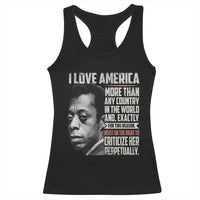 James Baldwin American Patriotic Racerback Tank Top I Love America More Than Any Country - Wonder Print Shop