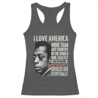 James Baldwin American Patriotic Racerback Tank Top I Love America More Than Any Country - Wonder Print Shop