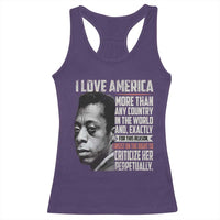 James Baldwin American Patriotic Racerback Tank Top I Love America More Than Any Country - Wonder Print Shop