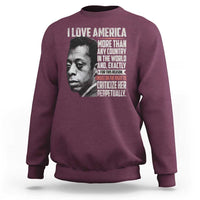 James Baldwin American Patriotic Sweatshirt I Love America More Than Any Country - Wonder Print Shop