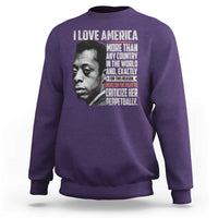 James Baldwin American Patriotic Sweatshirt I Love America More Than Any Country - Wonder Print Shop