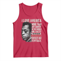 James Baldwin American Patriotic Tank Top I Love America More Than Any Country - Wonder Print Shop